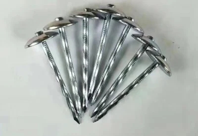 Clavos para techos con cabeza de paraguas con vástago liso electrogalvanizados